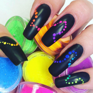 Black shadow neon dots L&P