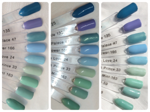 I'm A Wildflower & Mad About Mint Swatch Stick Comparisons Indoor, LED, Outdoor